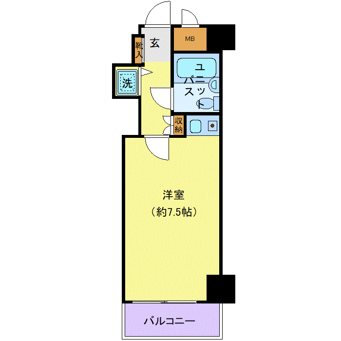 マンスリーリブマックス中野EASTパレス■『禁煙ルーム』≪スマートシリーズ≫の間取り図