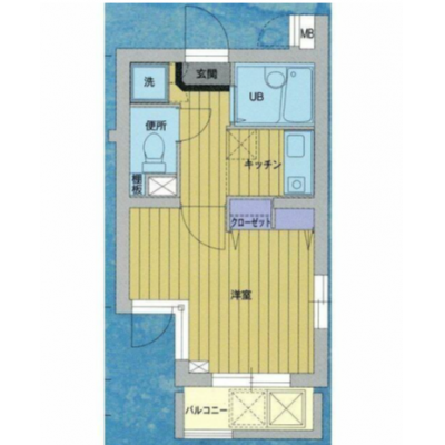 【🍡！秋の大感謝価格！🍡】【禁煙🚭/Wi-Fi無料🌐】マイナビSTAYミライエ早稲田大学前　401の間取り図