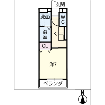 アルDEスリー前山 203の間取り図
