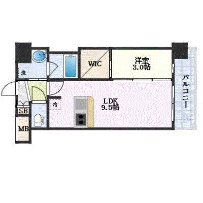 マンスリーリブマックス新大阪駅北ソルテラス★プラス【1LDK・Wi-Fi対応・設備充実】≪エクセレントシリーズ≫の間取り図
