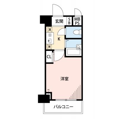 ◆パシオン大阪南森町１【３駅（大阪天満宮・南森町・天満橋）アクセス可能！スーパー徒歩１分！アクセス◎】の間取り図