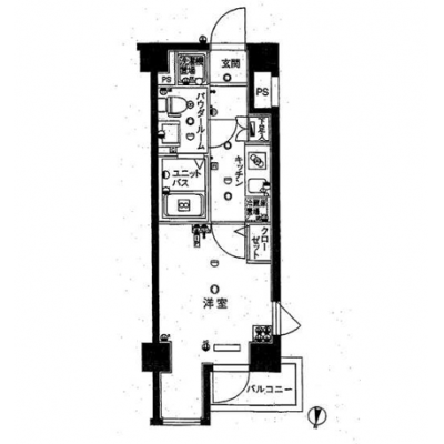 【✨🌅❄年末年始大感謝祭❄🌅✨】【禁煙🚭/Wi-Fi無料🌐】マイナビSTAYロイヤルグランデ神楽坂参番館　201の間取り図