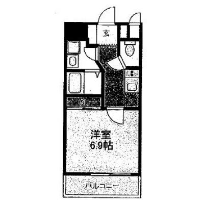 サヴォイ天神クォーター　Bの間取り図