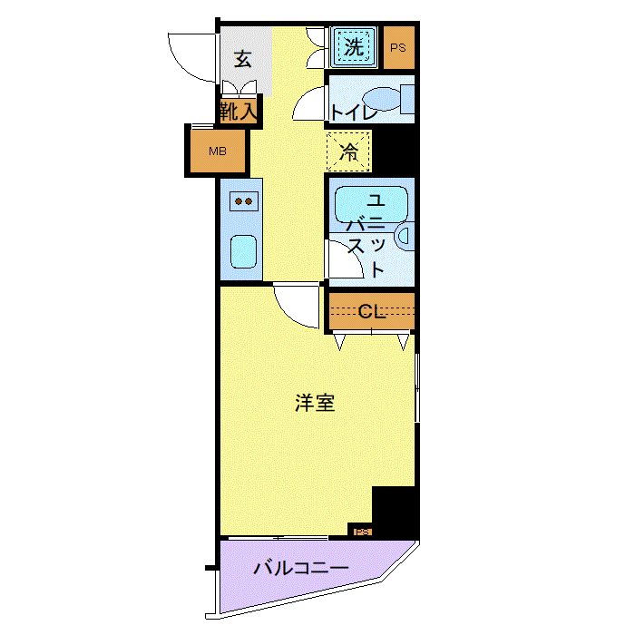 マンスリーリブマックス文京千石パークウェル■『禁煙ルーム・26平米』【浴室乾燥付】≪スタンダードシリーズ≫の間取り図