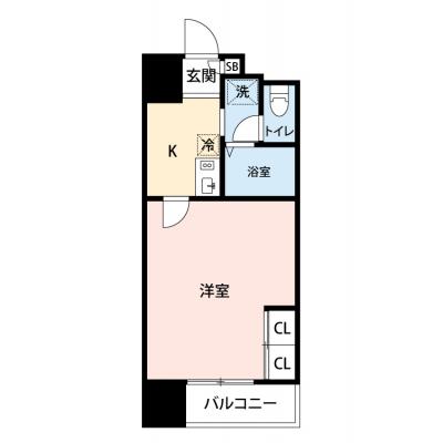 【🎍年末年始大感謝祭🎍】【禁煙🚭/Wi-Fi無料🌐】マイナビSTAY札幌ノース　509の間取り図