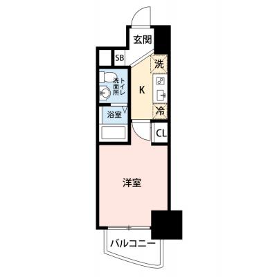 【🎍年末年始大感謝祭🎍】【禁煙🚭/Wi-Fi無料🌐】マイナビSTAY本町グランデ　713の間取り図