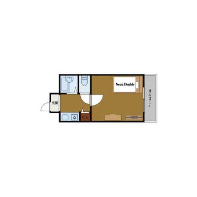 BraTTo九条ハイツ（Bタイプ）【女性向け🥰】防犯対策完備・ネット無料のおすすめ物件👍の間取り図