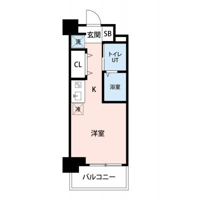 【🎉初期費用オフ｜お得なキャンペーン】【禁煙🚭/Wi-Fi無料🌐】マイナビSTAYアーバンフュージョン川崎榎木町　801の間取り図
