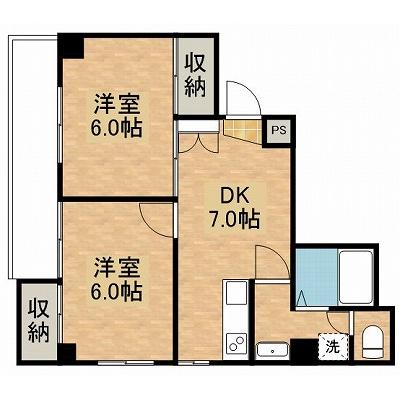 幸栄コーポⅡの間取り図