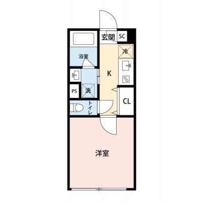 【🎉初期費用オフ｜お得なキャンペーン】【禁煙🚭/Wi-Fi無料🌐】マイナビSTAYアーバンオアシス大井町　203の間取り図