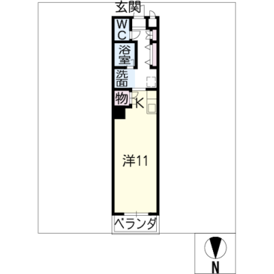 アルDEスリー今池　302の間取り図
