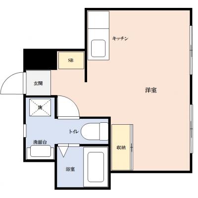 マコット郡山赤木町C302【無料近隣駐車場あり・角部屋・バストイレ別・Wi-Fi無料】JR東北本線、東北新幹線「郡山駅」徒歩15分！落ち着きのある大人空間♪の間取り図