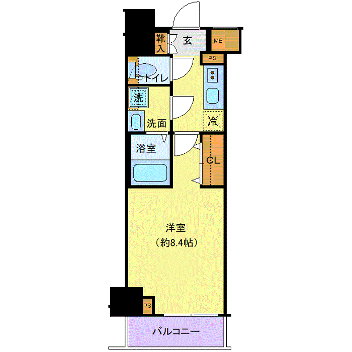 マンスリーリブマックス錦糸町スカイガーデンⅡ■『禁煙ルーム・25平米』【Wi-Fi無制限・独立洗面・浴室乾燥付】≪エクセレントシリーズ≫の間取り図