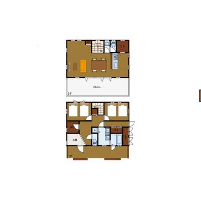 BraTTo宮崎ハウス【複数入居可能👪】107㎡⁉広々2LDKのファミリー必見物件👀の間取り図