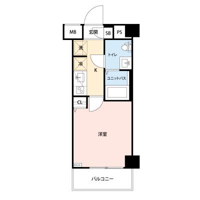 【🎉初期費用オフ｜お得なキャンペーン】【禁煙🚭/Wi-Fi無料🌐】マイナビSTAY GENOVIAお花茶屋Ⅱskygarden　721の間取り図