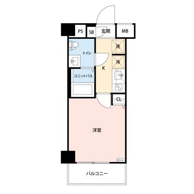 【🎉初期費用オフ｜お得なキャンペーン】【禁煙🚭/Wi-Fi無料🌐】マイナビSTAY GENOVIAお花茶屋Ⅱskygarden　726の間取り図