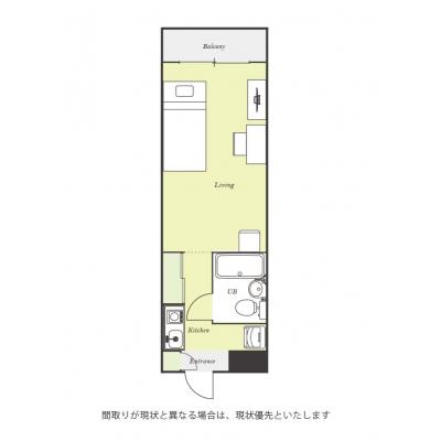 ユニオンマンスリー平和台１　224　1R・シングル☆【禁煙ルーム】安心の建物オートロック＆室内洗濯機完備！たっぷり収納2ドア冷蔵庫や電子レンジなど生活家電＆デスク・チェアのあるお部屋の間取り図