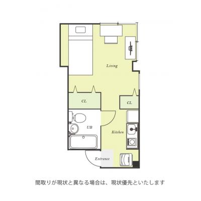 ユニオンマンスリー国分寺６　301　1R・シングル☆【禁煙ルーム】人気の角部屋＆2面採光♪安心のモニター付きインターフォン＆室内洗濯機完備の間取り図