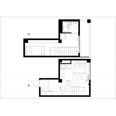 徒歩圏内にスカイツリー/家具家電充実/Wi-Fi完備/Hit錦糸町 302の間取り図