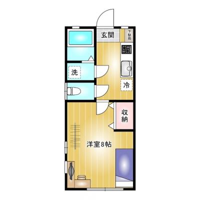 コスパだけじゃない“快適さ重視”マンスリータウン【Wi-Fi無料】上大類町Ａ2　の間取り図