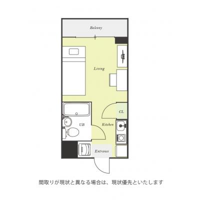 ユニオンマンスリー花小金井２　201　1R・シングル☆【禁煙ルーム】安心の建物AL＆宅配ボックス＆モニター付きインターフォン＆室内洗濯機完備！デスク・チェア＆冷蔵庫や電子レンジなど生活家電のあるお部屋の間取り図