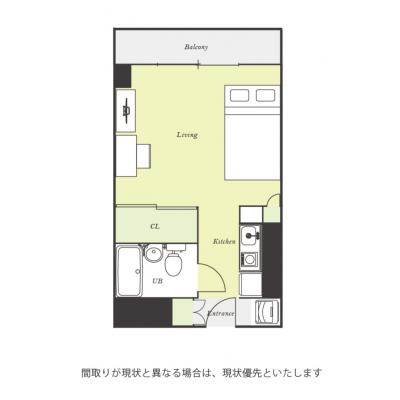 ユニオンマンスリー新小平１　213　1R・セミダブル☆◆インターネット固定回線（有線・Wi-Fi）無料の部屋◆【禁煙ルーム】安心の建物AL・宅配ボックス・室内洗濯機完備！の間取り図