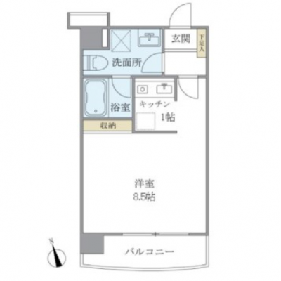 【🍧夏のクールダウン価格！🍧】【禁煙🚭/Wi-Fi無料🌐】マイナビSTAYロイヤルグランデ恵比寿　202の間取り図