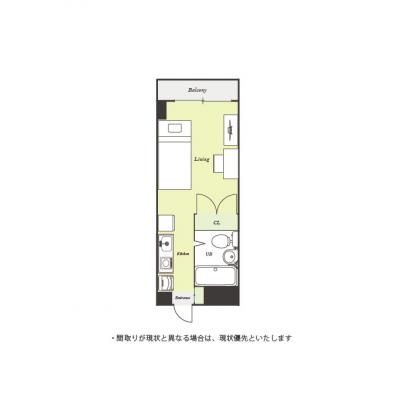 ●2026年4月18日から入居可●ユニオンマンスリー八王子１１　106　1R・シングル☆【禁煙ルーム】セキュリティ面も安心のモニター付きインターホン完備♪駅前には複数の商業施設もありお買い物も◎東京・の間取り図