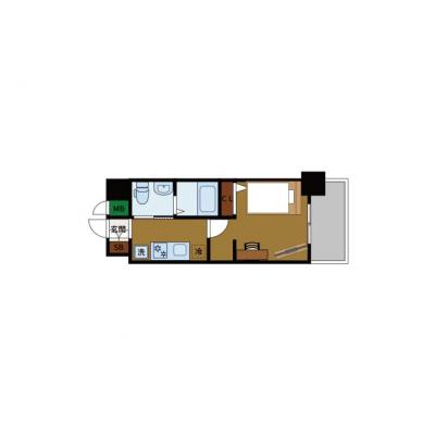 BraTTo大阪城パークフロント【ビジネスマン向け💻】防犯設備完備で住環境良好なお部屋👍の間取り図