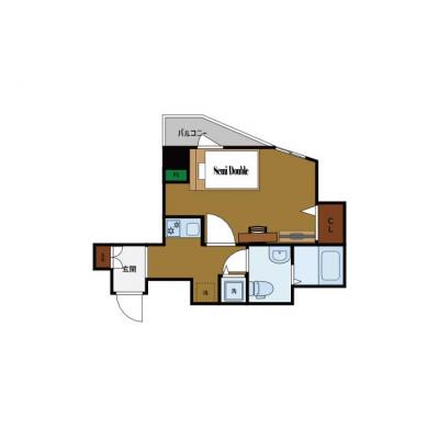 BraTTo牛込柳町ルリオン（Aタイプ）【女性向け🥰】防犯設備完備で禁煙タイプのお部屋👍の間取り図