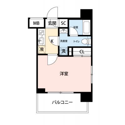 【🍧夏のクールダウン価格！🍧】【禁煙🚭/Wi-Fi無料🌐】マイナビSTAYトワイライトヒルズ北千住　404の間取り図