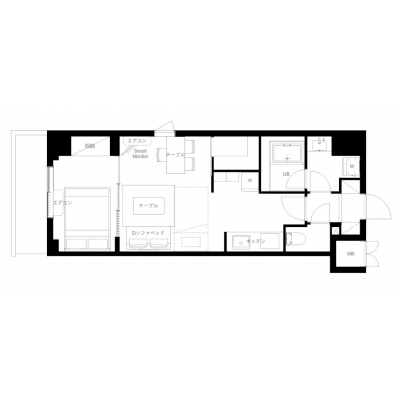 両国エリア/スカイツリーまで1.3km/綺麗なお部屋/アーバンパーク本所吾妻橋 704の間取り図