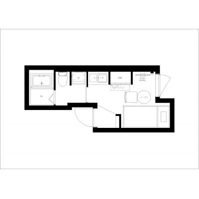両国駅から徒歩7分/墨田区のデザイナーズ物件/家具家電・備品完備/CH RESIDENCE 両国 502の間取り図
