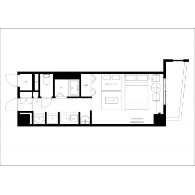 12/30までの大特価！幡ヶ谷から徒歩5分！駅周辺も買い物場所充実♪/エレベーター付きのシンプルなお部屋/コスモリード幡ヶ谷 601の間取り図