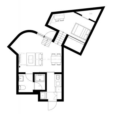 新宿駅まで乗換不要！/交通アクセス抜群/広々としたお部屋/コルティーレ四谷本塩町 102の間取り図