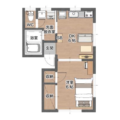 【駐車場無料】レントライフマンスリー飯田下山村駅C-2の間取り図