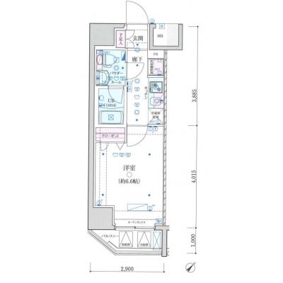 JR・地下鉄ブルーライン「関内駅」徒歩5分！Wi-Fi無料！◆ラルステイ横浜関内◆の間取り図