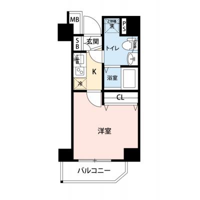 【🍧夏のクールダウン価格！🍧】【禁煙🚭/Wi-Fi無料🌐】マイナビSTAYセレニティヒルズ蒲田　802の間取り図