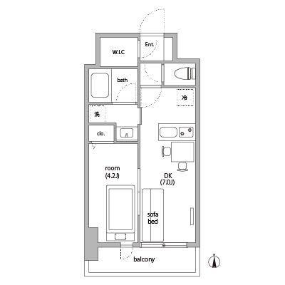 RマンスリーNo.44　大森海岸駅【駅徒歩1分（改札出てすぐ！）/JR大森町も徒歩9分】の間取り図