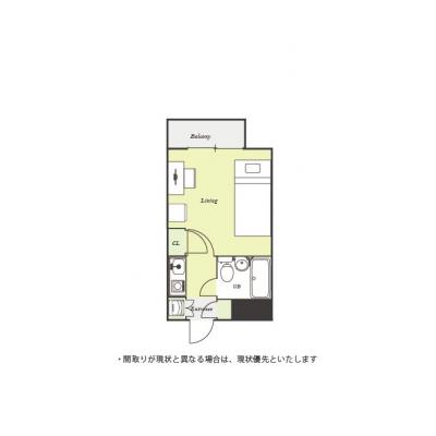 ユニオンマンスリー西横浜５　204　1K・シングル☆【禁煙ルーム】相鉄本線 西横浜駅 徒歩5分。建物オートロック＆角部屋物件！物件近くにコンビニあり♪横浜駅まで好アクセス◎の間取り図