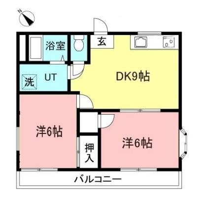 東都マンスリー　ホワイエ国分寺B棟の間取り図