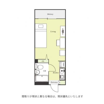 ユニオンマンスリー日吉１　309　1R・シングル☆【禁煙ルーム】安心の建物AL・モニター付きインターフォン・室内洗濯機完備♪冷蔵庫や電子レンジなど生活家電のあるお部屋の間取り図