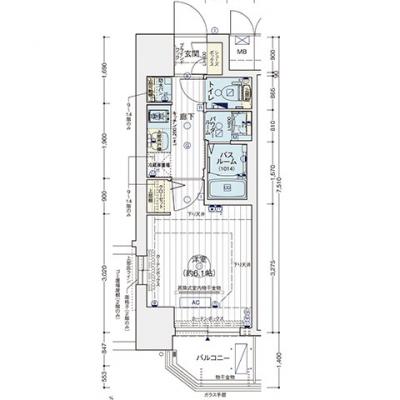 EC大阪WEST②【ＮＥＴ無料・ペット相談可・温水洗浄便座・浴室暖房乾燥機・３２型ＴＶ】の間取り図
