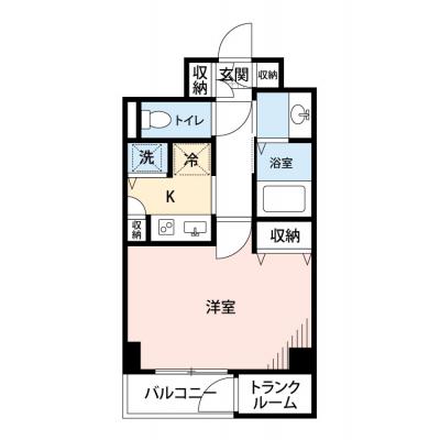 【🎍年末年始大感謝祭🎍】【禁煙🚭/Wi-Fi無料🌐】マイナビSTAYトワイライトヒルズ八丁堀パークサイド　803の間取り図