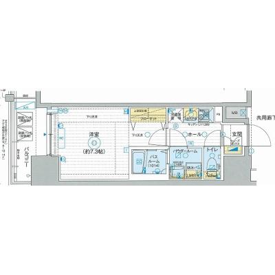 EP　TOKYO　RISE⓻【分譲タイプ・NET無料・ペット相談可・2口ガスコンロ・独立洗面・浴室暖房乾燥機・温水洗浄便座！】の間取り図