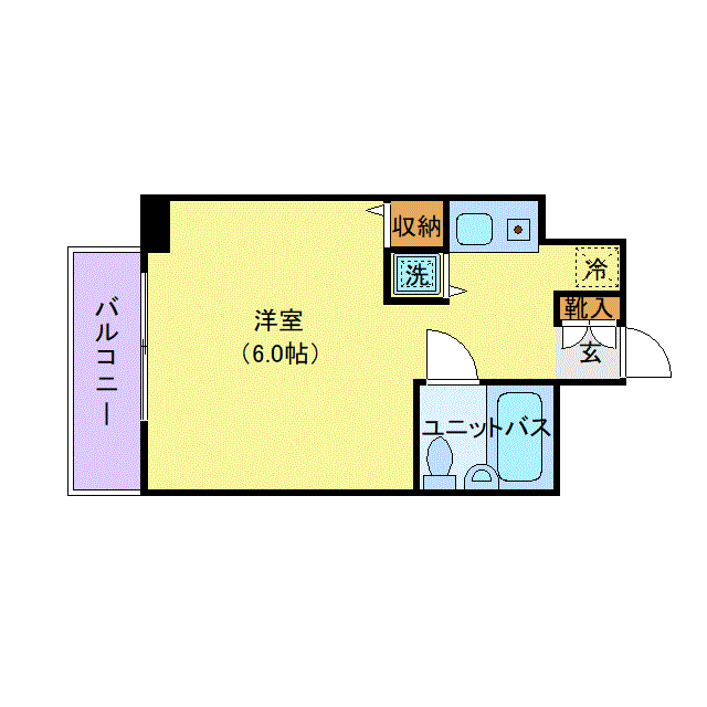 グッドステイ住吉WESTヴィレ□『禁煙ルーム・駅5分・1名入居限定』【ライト】の間取り図