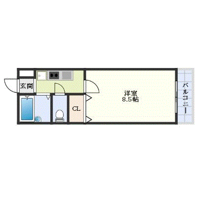 マンスリーリブマックス岡山県総合グランド東フラット◎≪スタンダードシリーズ≫の間取り図