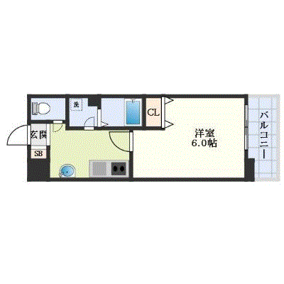 マンスリーリブマックス野田阪神駅西ギャラクシー△【Wi-Fi・設備充実】≪エクセレントシリーズ≫の間取り図