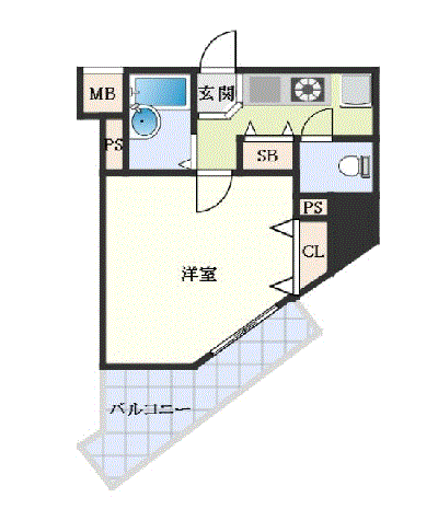 マンスリーリブマックス薬院駅南クレスト▲≪スタンダードシリーズ≫の間取り図