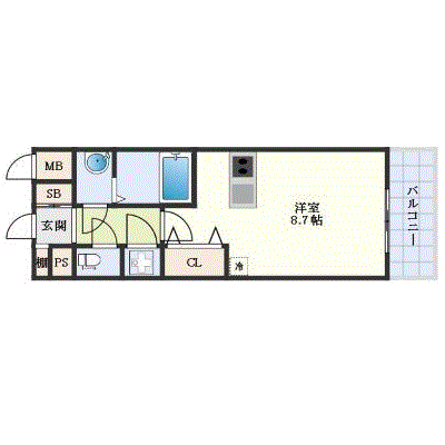 グッドステイ新大阪駅南ループ△【ハイクラス・設備充実】の間取り図